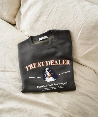 毛圈繡狗狗&貓咪衛衣套頭衫