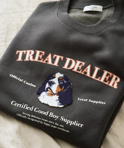 毛圈繡狗狗&貓咪衛衣套頭衫