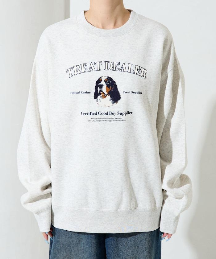 毛圈繡狗狗&貓咪衛衣套頭衫