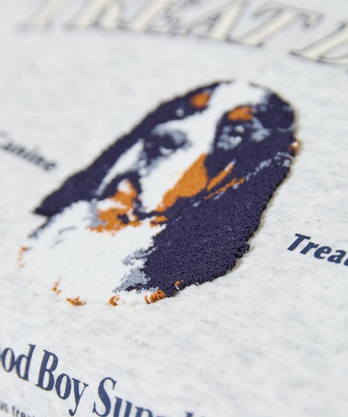 毛圈繡狗狗&貓咪衛衣套頭衫