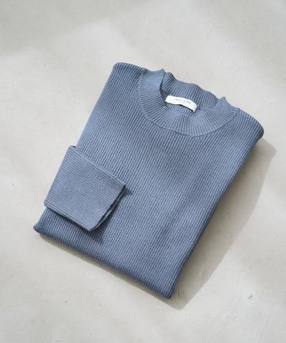 吸溼發熱羅紋圓領針織套頭衫