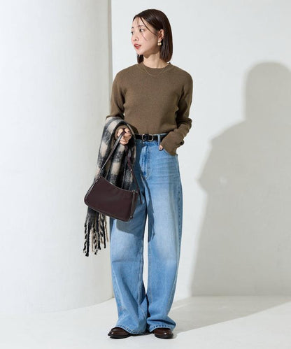 吸溼發熱羅紋圓領針織套頭衫