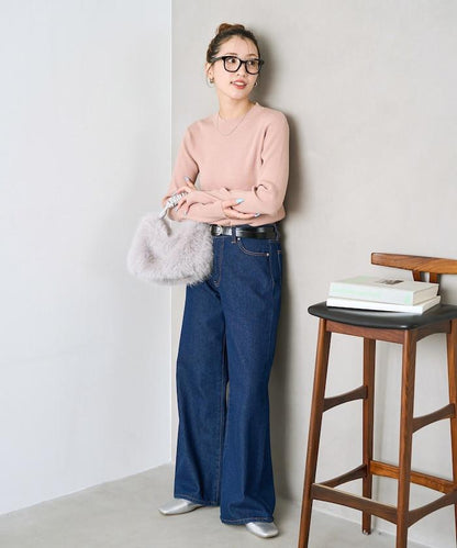 吸溼發熱羅紋圓領針織套頭衫