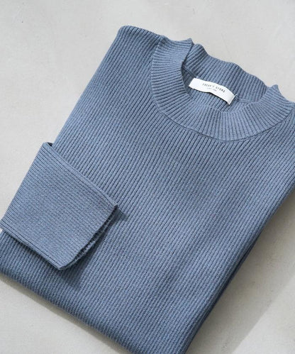 吸溼發熱羅紋圓領針織套頭衫