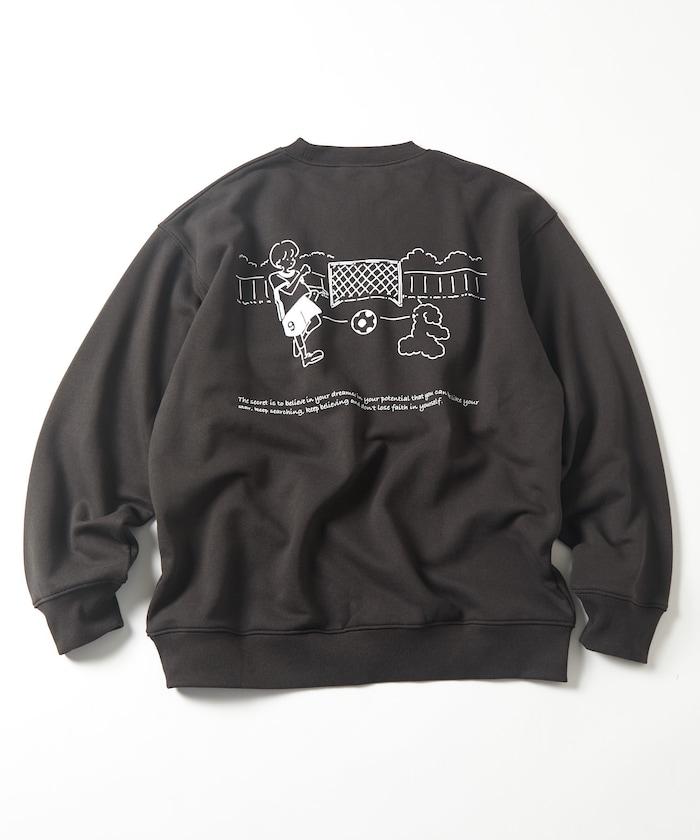 tombonia 聯名 足球主題 背部印花 圓領衛衣