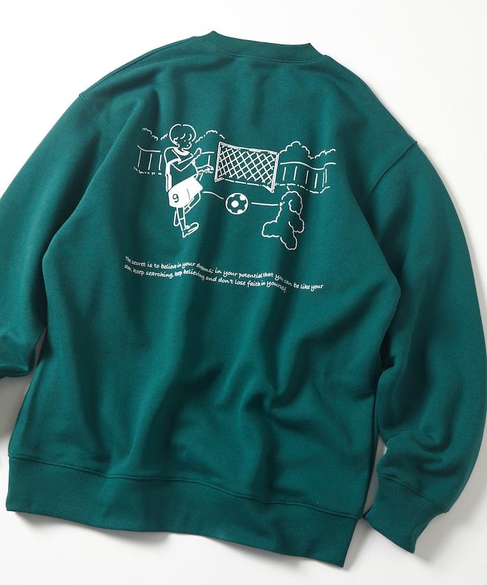 tombonia 聯名 足球主題 背部印花 圓領衛衣