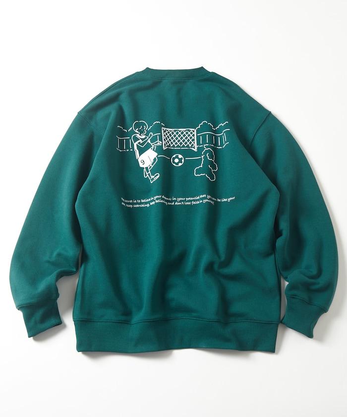 tombonia 聯名 足球主題 背部印花 圓領衛衣