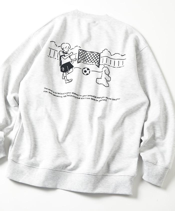 tombonia 聯名 足球主題 背部印花 圓領衛衣