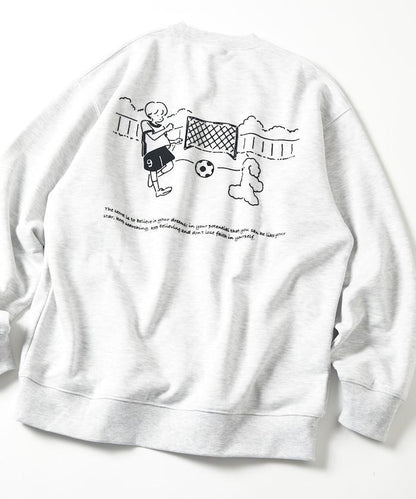 tombonia 聯名 足球主題 背部印花 圓領衛衣