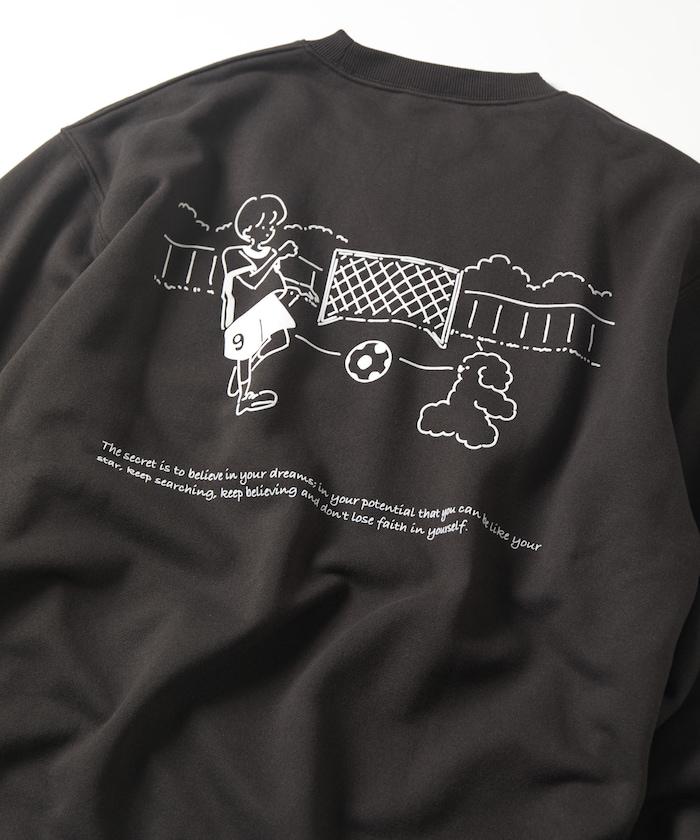 tombonia 聯名 足球主題 背部印花 圓領衛衣