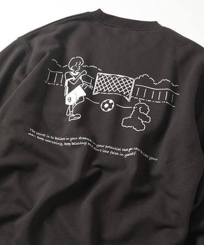 tombonia 聯名 足球主題 背部印花 圓領衛衣