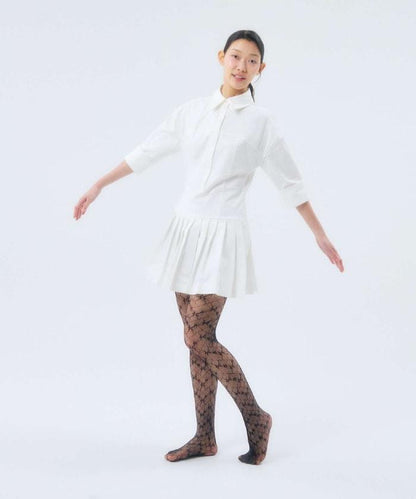 花卉提花蕾絲襪