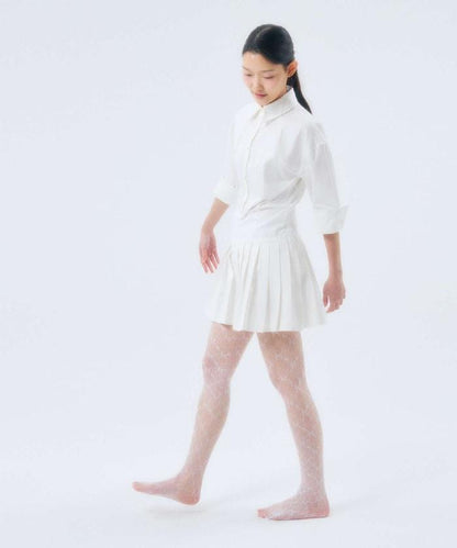 花卉提花蕾絲襪