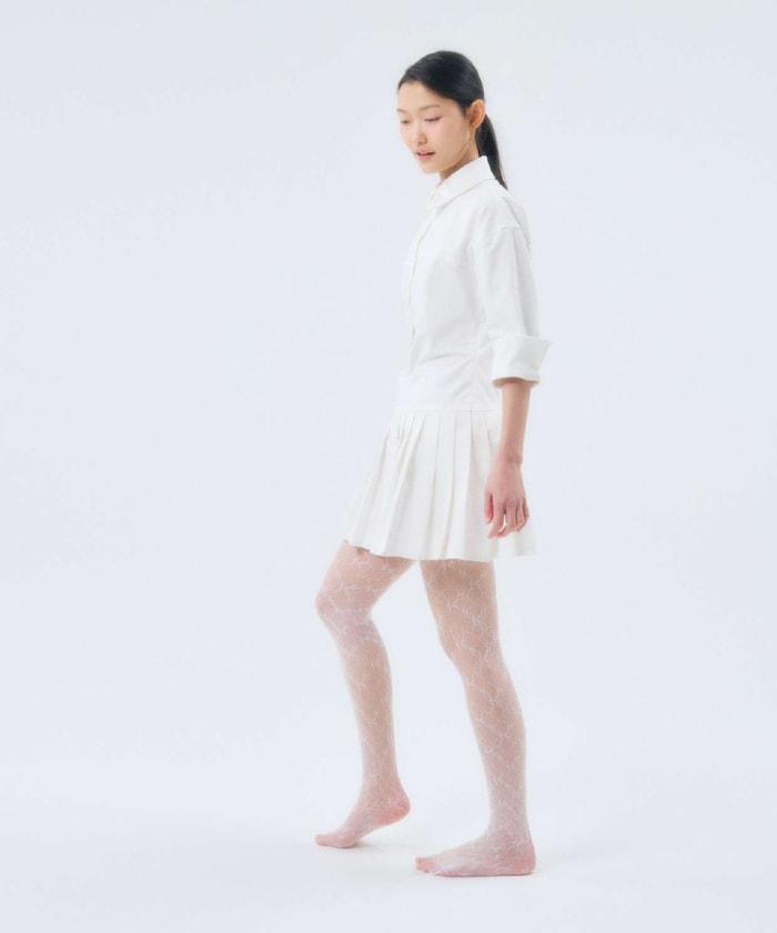 花卉提花蕾絲襪