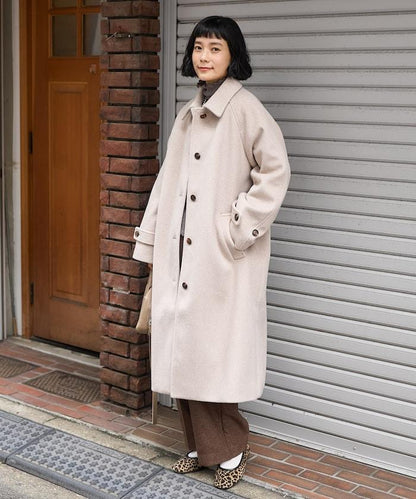 ＜有小個子尺碼＞羊毛長款大衣