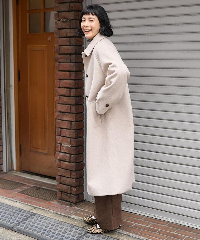 ＜有小個子尺碼＞羊毛長款大衣