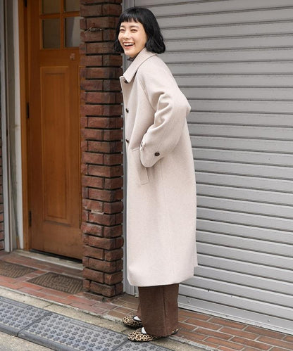 ＜有小個子尺碼＞羊毛長款大衣