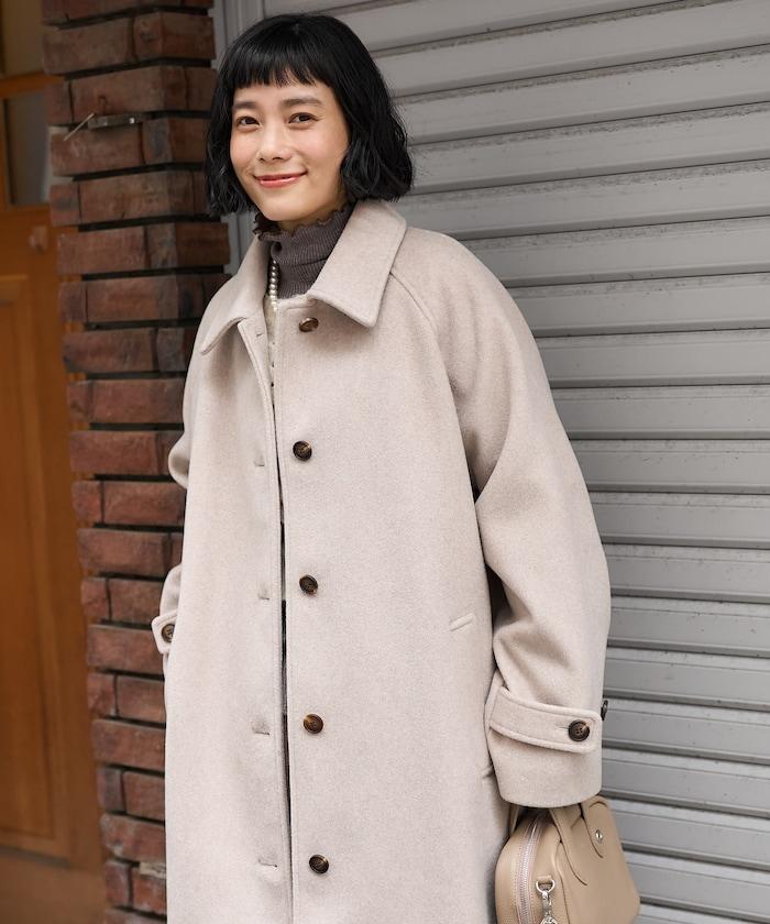 ＜有小個子尺碼＞羊毛長款大衣