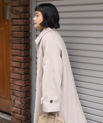 ＜有小個子尺碼＞羊毛長款大衣
