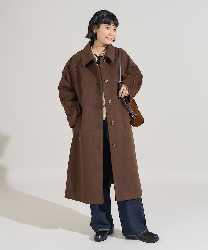 ＜有小個子尺碼＞羊毛長款大衣