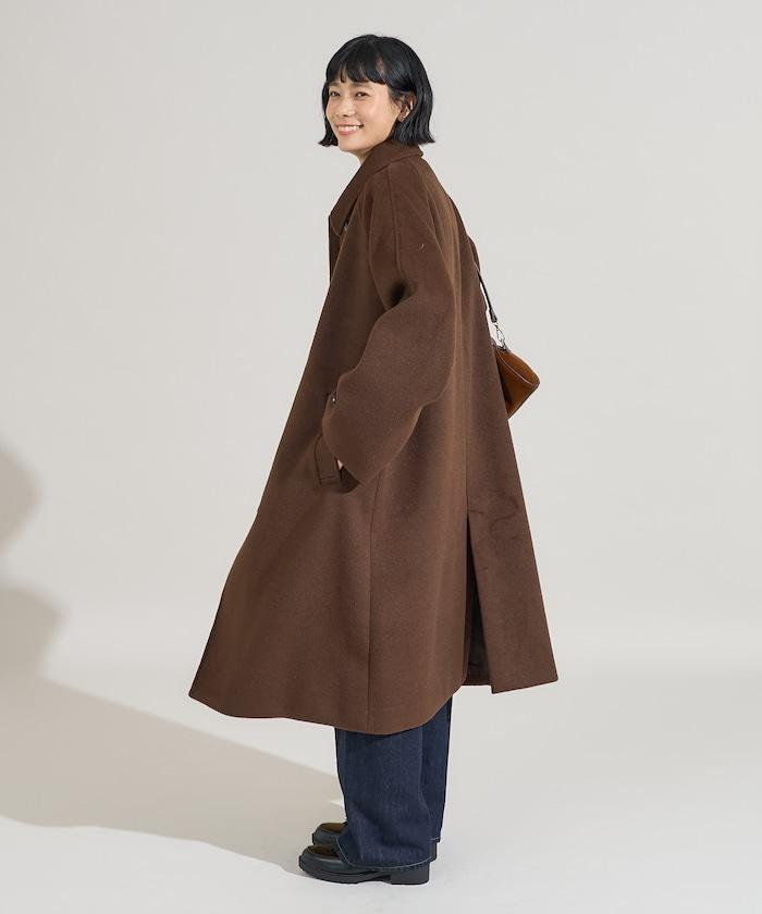 ＜有小個子尺碼＞羊毛長款大衣