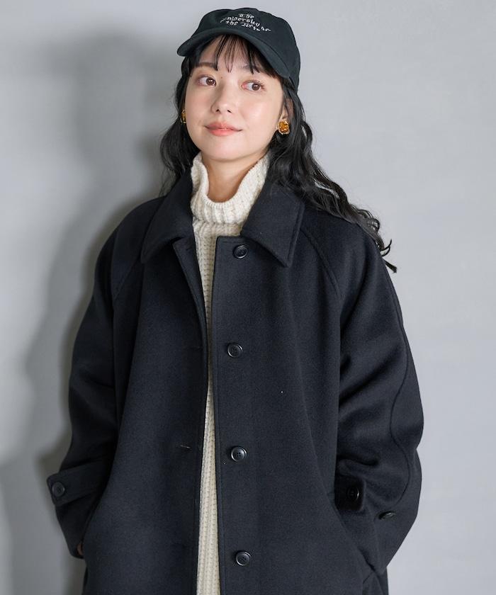 ＜有小個子尺碼＞羊毛長款大衣