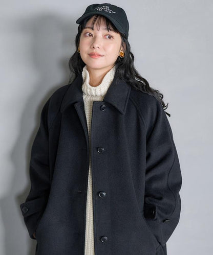 ＜有小個子尺碼＞羊毛長款大衣