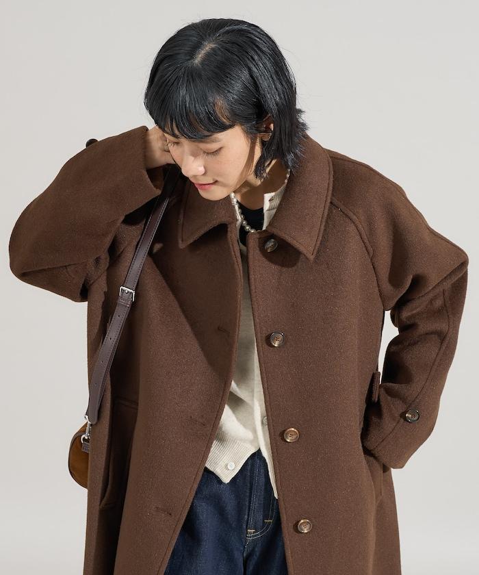 ＜有小個子尺碼＞羊毛長款大衣