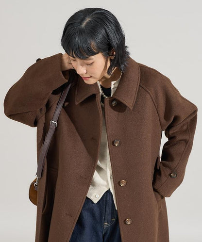 ＜有小個子尺碼＞羊毛長款大衣