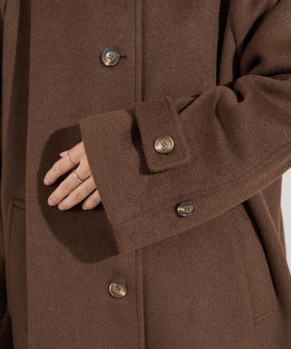 ＜有小個子尺碼＞羊毛長款大衣