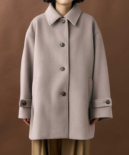 海狸毛中長款大衣/夾克大衣