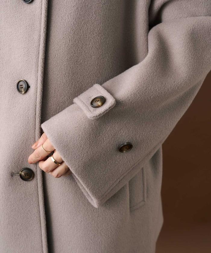 海狸毛中長款大衣/夾克大衣