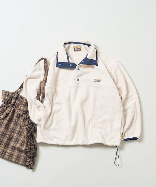 拼色抓絨套頭衫