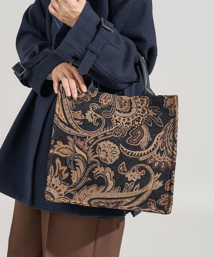 2WAY佩斯利提花托特包