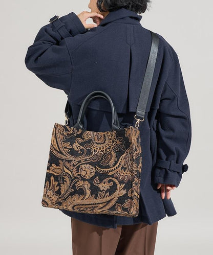 2WAY佩斯利提花托特包