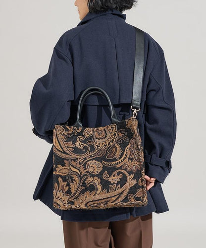 2WAY佩斯利提花托特包