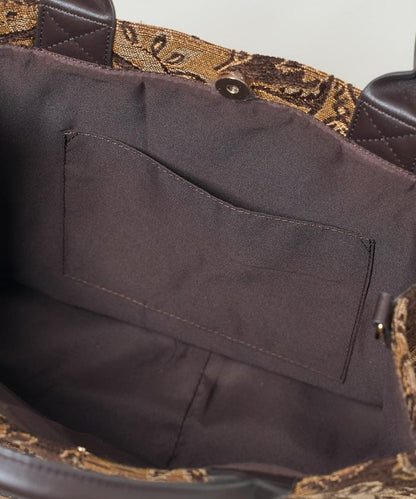 2WAY佩斯利提花托特包