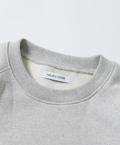 COMFORT HEATHER 復古風格內刷毛插肩圓領衛衣