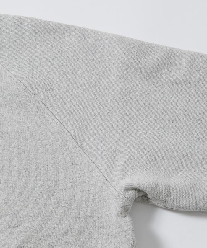 COMFORT HEATHER 復古風格內刷毛插肩圓領衛衣