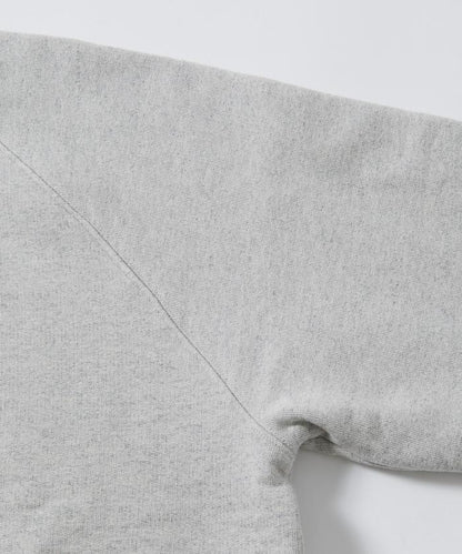 COMFORT HEATHER 復古風格內刷毛插肩圓領衛衣