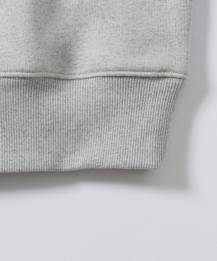 COMFORT HEATHER 復古風格內刷毛插肩圓領衛衣