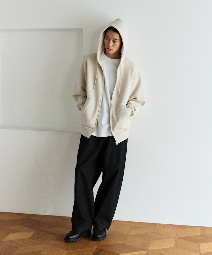 COMFORT HEATHER 復古風格 內刷毛 拉鍊連帽衛衣