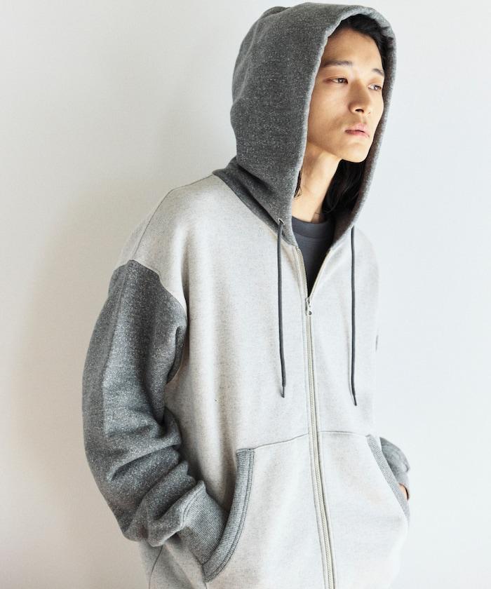 COMFORT HEATHER 復古風格 內刷毛 拉鍊連帽衛衣