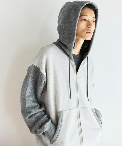 COMFORT HEATHER 復古風格 內刷毛 拉鍊連帽衛衣