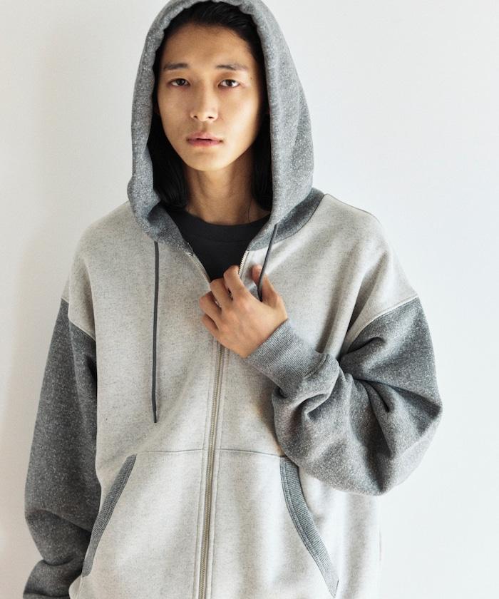 COMFORT HEATHER 復古風格 內刷毛 拉鍊連帽衛衣