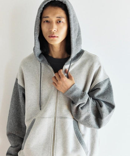 COMFORT HEATHER 復古風格 內刷毛 拉鍊連帽衛衣