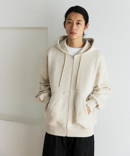 COMFORT HEATHER 復古風格 內刷毛 拉鍊連帽衛衣