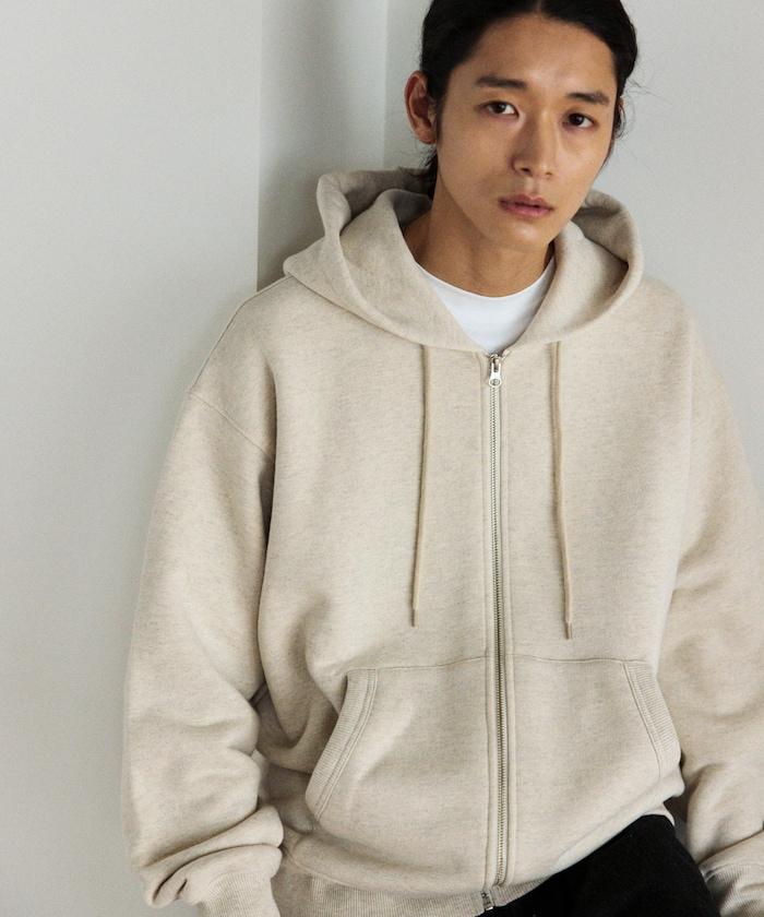 COMFORT HEATHER 復古風格 內刷毛 拉鍊連帽衛衣