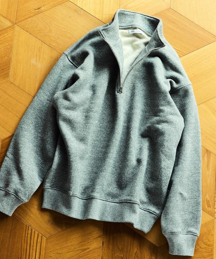 COMFORT HEATHER 復古風格加絨半拉鍊衛衣