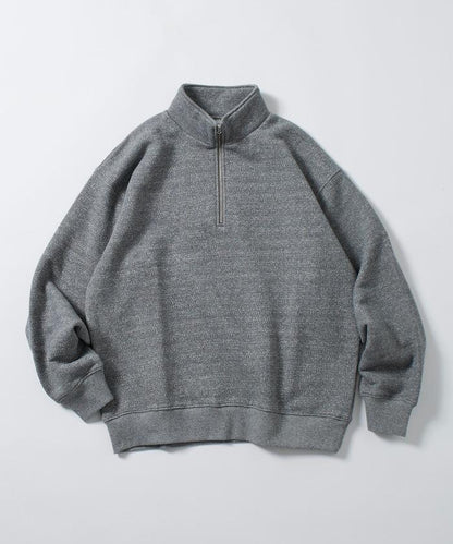 COMFORT HEATHER 復古風格加絨半拉鍊衛衣